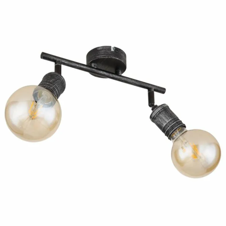 Luminaires Globo Lighting Spots Et Projecteurs|Plafonnier Globo OTTILIE Brun foncé, Nickel mat, 2 lumières