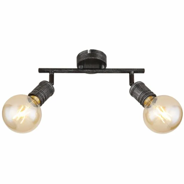 Luminaires Globo Lighting Spots Et Projecteurs|Plafonnier Globo OTTILIE Brun foncé, Nickel mat, 2 lumières