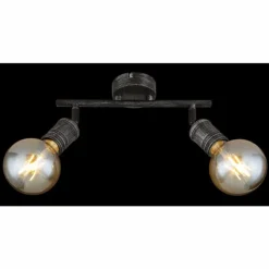 Luminaires Globo Lighting Spots Et Projecteurs|Plafonnier Globo OTTILIE Brun foncé, Nickel mat, 2 lumières