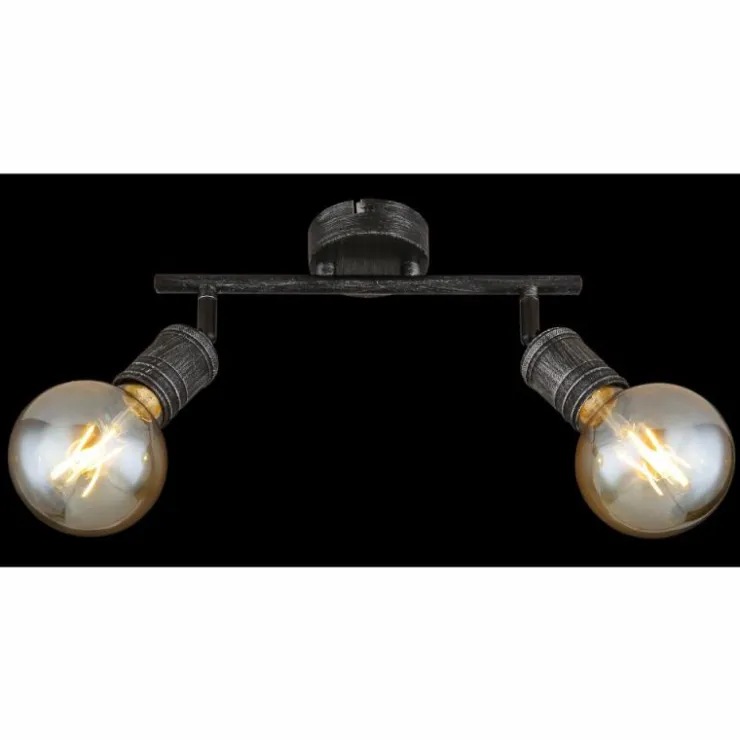 Luminaires Globo Lighting Spots Et Projecteurs|Plafonnier Globo OTTILIE Brun foncé, Nickel mat, 2 lumières