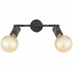 Luminaires Globo Lighting Spots Et Projecteurs|Plafonnier Globo OTTILIE Brun foncé, Nickel mat, 2 lumières