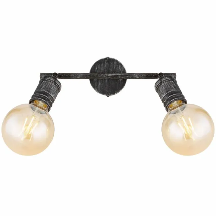 Luminaires Globo Lighting Spots Et Projecteurs|Plafonnier Globo OTTILIE Brun foncé, Nickel mat, 2 lumières