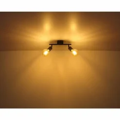 Luminaires Globo Lighting Spots Et Projecteurs|Plafonnier Globo OTTILIE Brun foncé, Nickel mat, 2 lumières