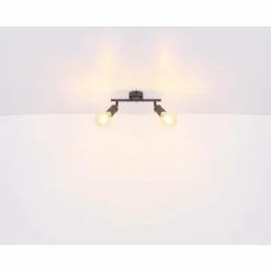 Luminaires Globo Lighting Spots Et Projecteurs|Plafonnier Globo OTTILIE Brun foncé, Nickel mat, 2 lumières