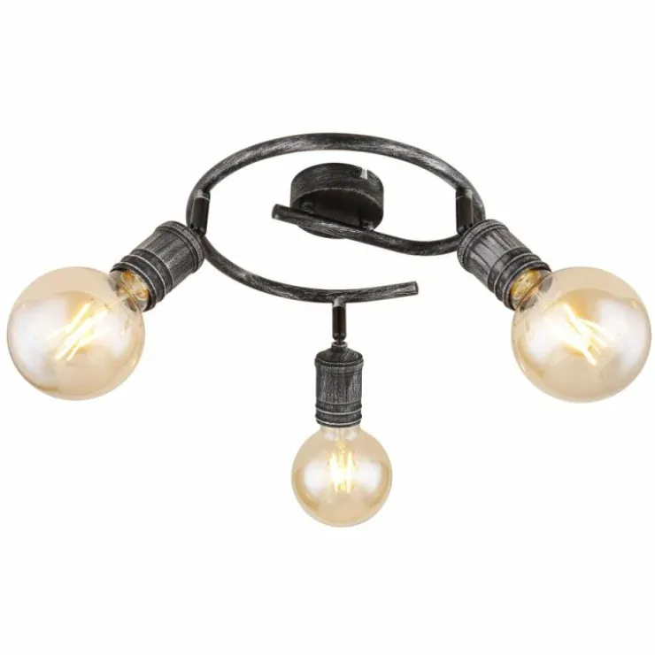 Luminaires Globo Lighting Spots Et Projecteurs|Plafonnier Globo OTTILIE Brun foncé, Nickel mat, 3 lumières