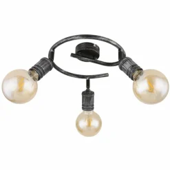 Luminaires Globo Lighting Spots Et Projecteurs|Plafonnier Globo OTTILIE Brun foncé, Nickel mat, 3 lumières