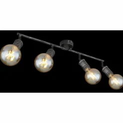 Luminaires Globo Lighting Spots Et Projecteurs|Plafonnier Globo OTTILIE Brun foncé, Nickel mat, 4 lumières