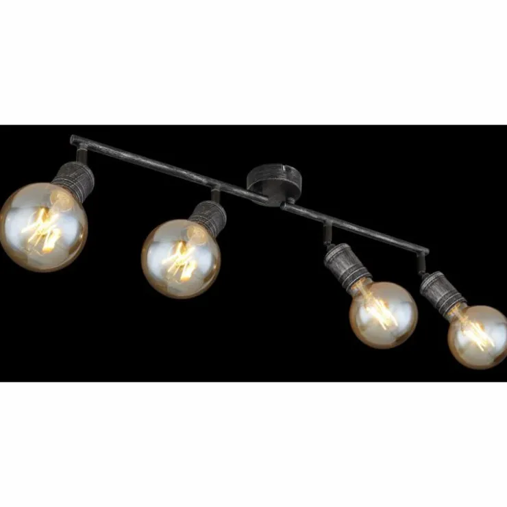 Luminaires Globo Lighting Spots Et Projecteurs|Plafonnier Globo OTTILIE Brun foncé, Nickel mat, 4 lumières