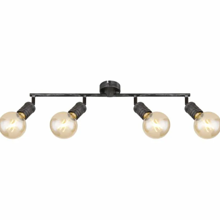 Luminaires Globo Lighting Spots Et Projecteurs|Plafonnier Globo OTTILIE Brun foncé, Nickel mat, 4 lumières