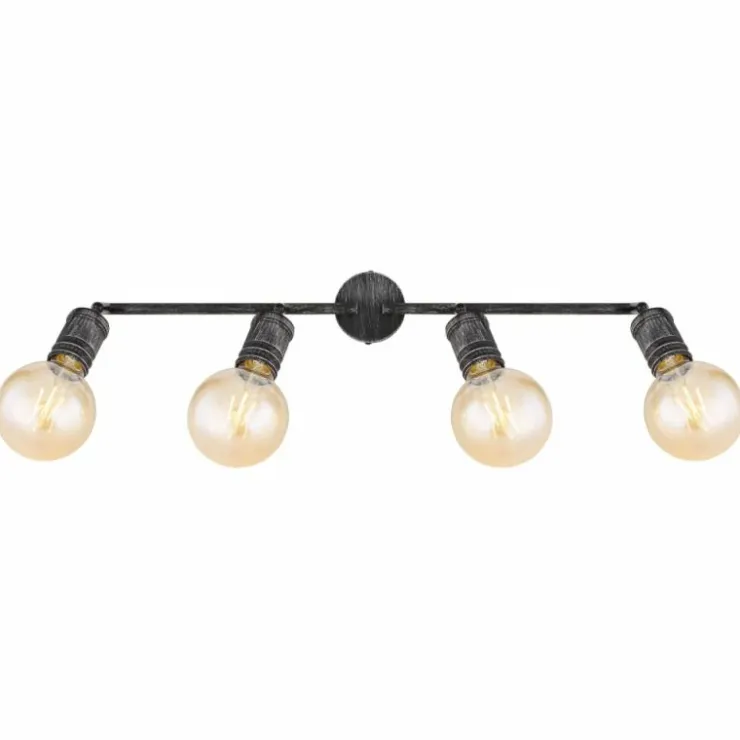 Luminaires Globo Lighting Spots Et Projecteurs|Plafonnier Globo OTTILIE Brun foncé, Nickel mat, 4 lumières