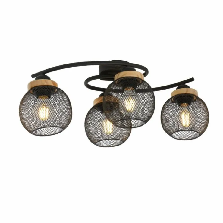 Luminaires Globo Lighting Plafonniers|Plafonnier Globo PABLO Noir, 4 lumières