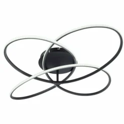 Luminaires Globo Lighting Éclairage Led|Plafonnier Globo PANDA LED Noir, Blanc, 1 lumière, Télécommandes