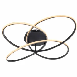 Luminaires Globo Lighting Éclairage Led|Plafonnier Globo PANDA LED Noir, Blanc, 1 lumière, Télécommandes