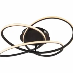 Luminaires Globo Lighting Éclairage Led|Plafonnier Globo PANDA LED Noir, 1 lumière