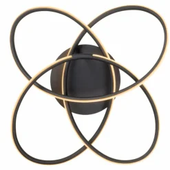 Luminaires Globo Lighting Éclairage Led|Plafonnier Globo PANDA LED Noir, 1 lumière
