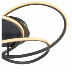 Luminaires Globo Lighting Éclairage Led|Plafonnier Globo PANDA LED Noir, 1 lumière