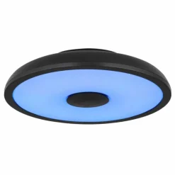 Luminaires Globo Lighting Éclairage Led|Plafonnier Globo RAFFY LED Noir, Blanc, 1 lumière, Télécommandes, Changeur de couleurs
