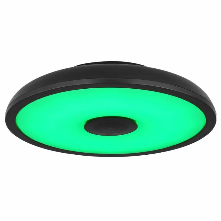 Luminaires Globo Lighting Éclairage Led|Plafonnier Globo RAFFY LED Noir, Blanc, 1 lumière, Télécommandes, Changeur de couleurs