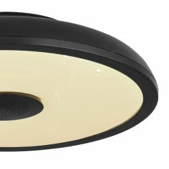 Luminaires Globo Lighting Éclairage Led|Plafonnier Globo RAFFY LED Noir, Blanc, 1 lumière, Télécommandes, Changeur de couleurs