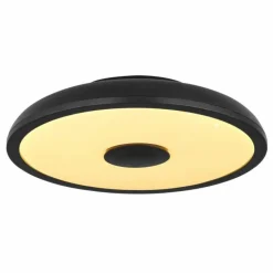 Luminaires Globo Lighting Éclairage Led|Plafonnier Globo RAFFY LED Noir, Blanc, 1 lumière, Télécommandes, Changeur de couleurs