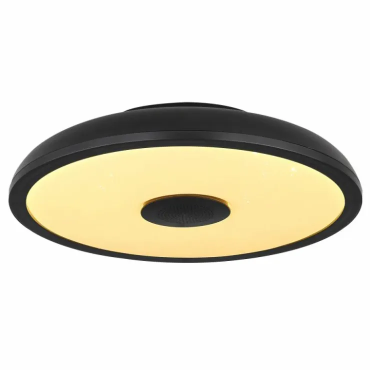 Luminaires Globo Lighting Éclairage Led|Plafonnier Globo RAFFY LED Noir, Blanc, 1 lumière, Télécommandes, Changeur de couleurs