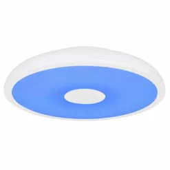 Luminaires Globo Lighting Éclairage Led|Plafonnier Globo RAFFY LED Noir, Blanc, 1 lumière, Télécommandes, Changeur de couleurs