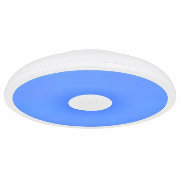 Luminaires Globo Lighting Éclairage Led|Plafonnier Globo RAFFY LED Noir, Blanc, 1 lumière, Télécommandes, Changeur de couleurs