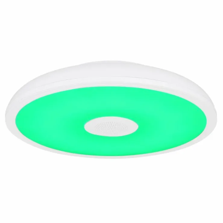 Luminaires Globo Lighting Éclairage Led|Plafonnier Globo RAFFY LED Noir, Blanc, 1 lumière, Télécommandes, Changeur de couleurs