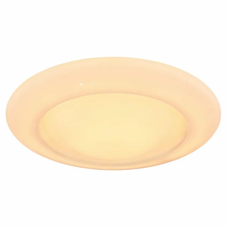 Luminaires Globo Lighting Éclairage Led|Plafonnier Globo RAVA LED Blanc, 1 lumière, Télécommandes, Changeur de couleurs