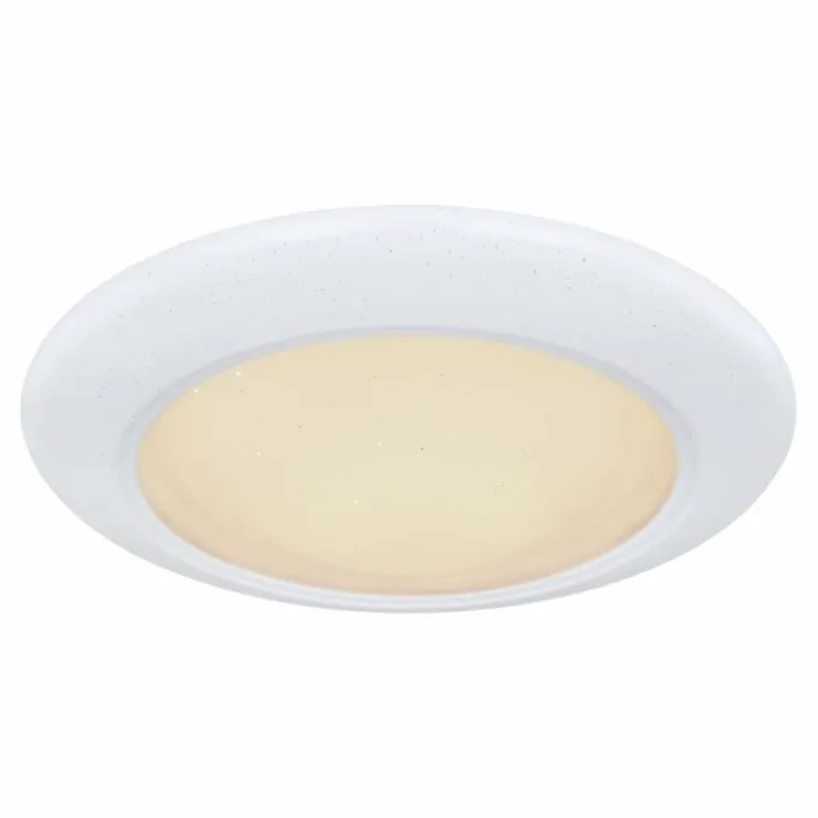 Luminaires Globo Lighting Éclairage Led|Plafonnier Globo RAVA LED Blanc, 1 lumière, Télécommandes, Changeur de couleurs