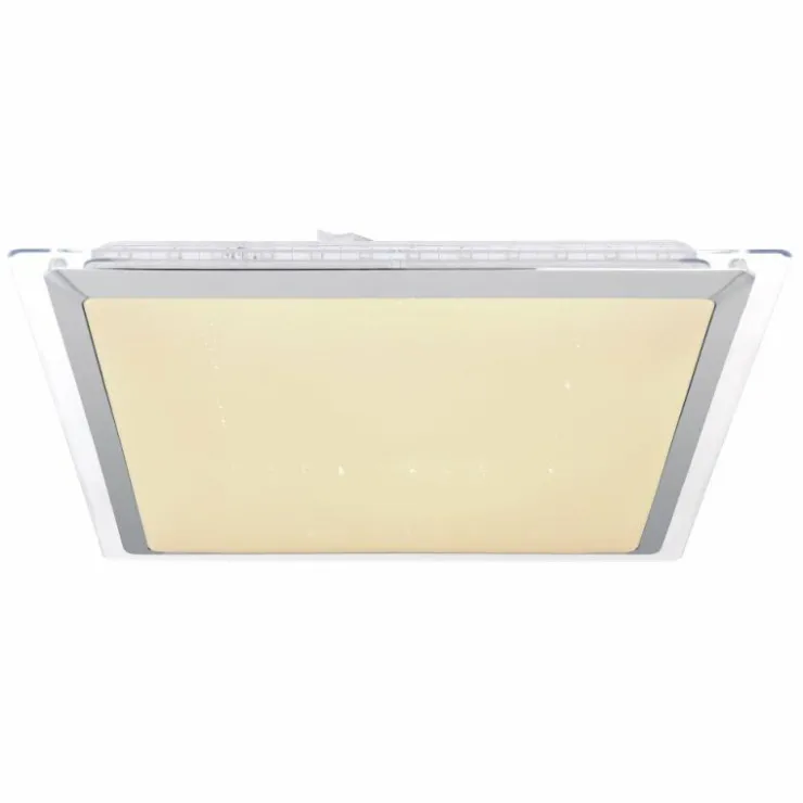 Luminaires Globo Lighting Éclairage Led|Plafonnier Globo RENA LED Nickel mat, Blanc, 1 lumière, Télécommandes, Changeur de couleurs