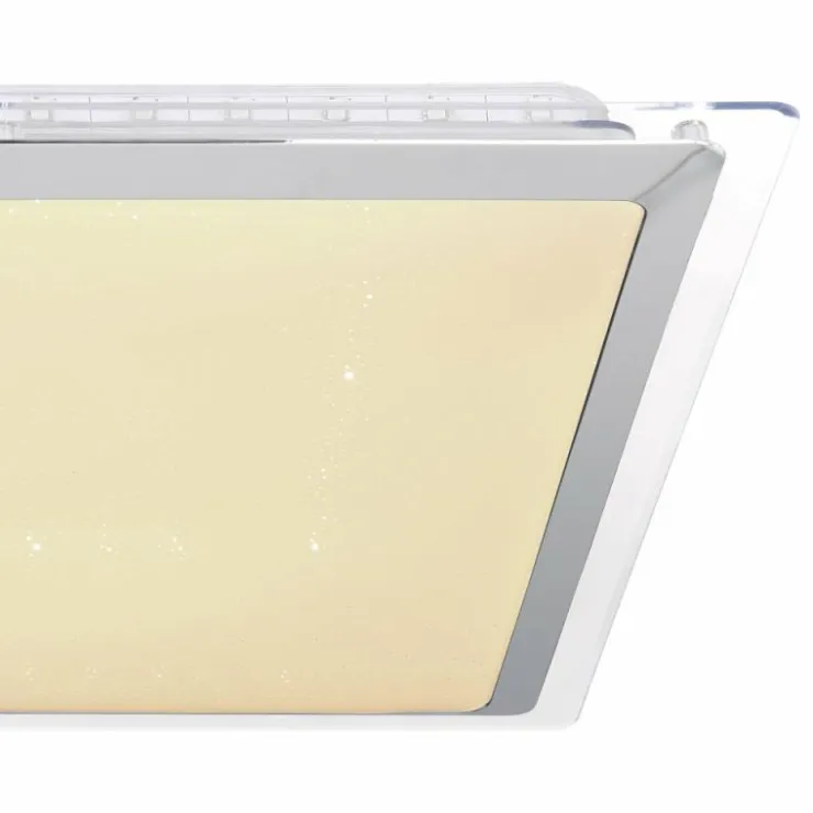 Luminaires Globo Lighting Éclairage Led|Plafonnier Globo RENA LED Nickel mat, Blanc, 1 lumière, Télécommandes, Changeur de couleurs