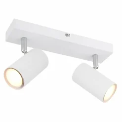 Luminaires Globo Lighting Spots Et Projecteurs|Plafonnier Globo ROBBY Chrome, Blanc, 2 lumières