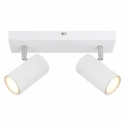 Luminaires Globo Lighting Spots Et Projecteurs|Plafonnier Globo ROBBY Chrome, Blanc, 2 lumières