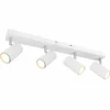 Luminaires Globo Lighting Spots Et Projecteurs|Plafonnier Globo ROBBY Chrome, Blanc, 4 lumières