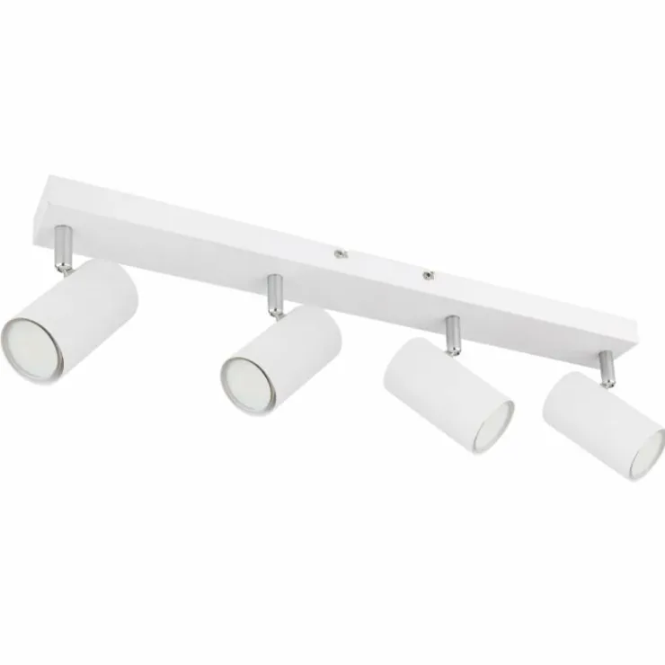 Luminaires Globo Lighting Spots Et Projecteurs|Plafonnier Globo ROBBY Chrome, Blanc, 4 lumières