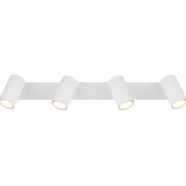 Luminaires Globo Lighting Spots Et Projecteurs|Plafonnier Globo ROBBY Chrome, Blanc, 4 lumières