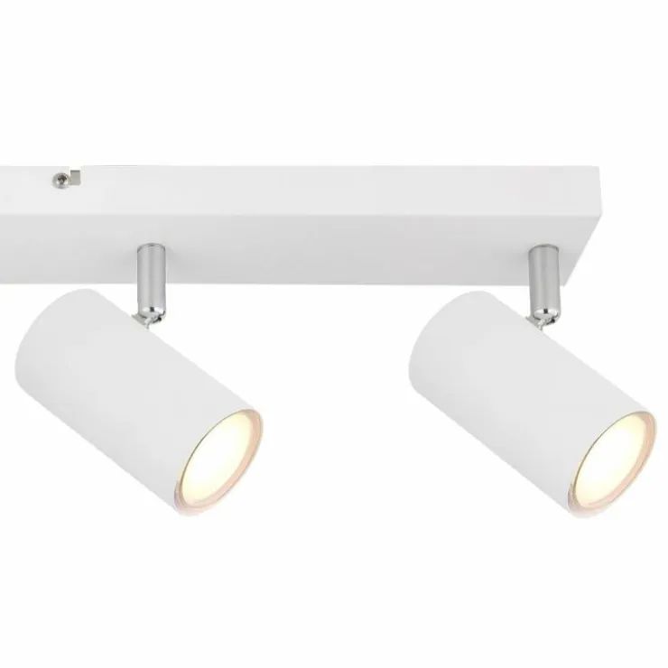 Luminaires Globo Lighting Spots Et Projecteurs|Plafonnier Globo ROBBY Chrome, Blanc, 4 lumières