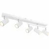 Luminaires Globo Lighting Spots Et Projecteurs|Plafonnier Globo ROBBY Chrome, Blanc, 5 lumières