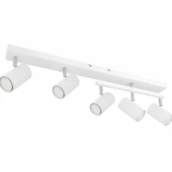 Luminaires Globo Lighting Spots Et Projecteurs|Plafonnier Globo ROBBY Chrome, Blanc, 5 lumières