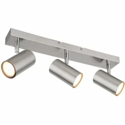 Luminaires Globo Lighting Spots Et Projecteurs|Plafonnier Globo ROBBY Nickel mat, 3 lumières