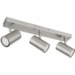 Luminaires Globo Lighting Spots Et Projecteurs|Plafonnier Globo ROBBY Nickel mat, 3 lumières