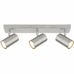 Luminaires Globo Lighting Spots Et Projecteurs|Plafonnier Globo ROBBY Nickel mat, 3 lumières