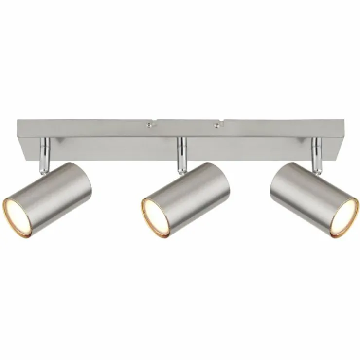 Luminaires Globo Lighting Spots Et Projecteurs|Plafonnier Globo ROBBY Nickel mat, 3 lumières