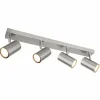 Luminaires Globo Lighting Spots Et Projecteurs|Plafonnier Globo ROBBY Nickel mat, 4 lumières