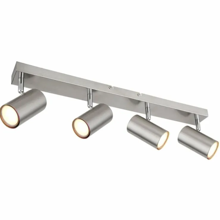 Luminaires Globo Lighting Spots Et Projecteurs|Plafonnier Globo ROBBY Nickel mat, 4 lumières