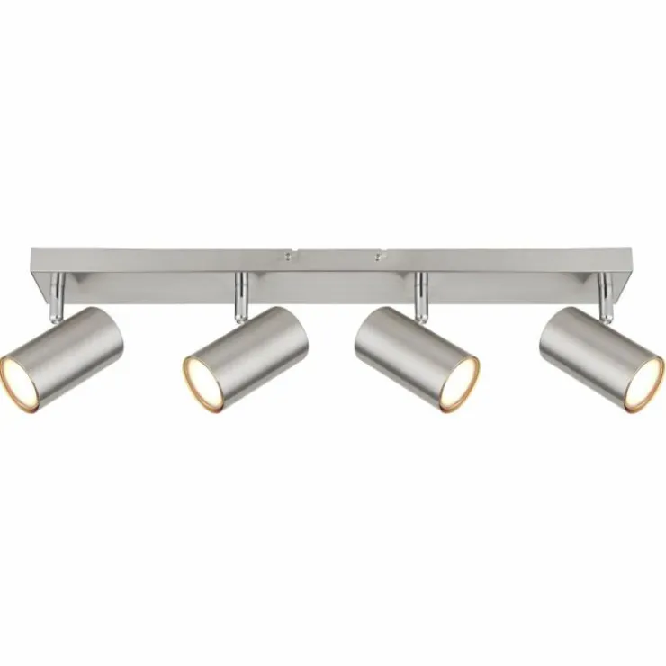 Luminaires Globo Lighting Spots Et Projecteurs|Plafonnier Globo ROBBY Nickel mat, 4 lumières