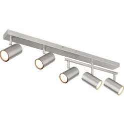 Luminaires Globo Lighting Spots Et Projecteurs|Plafonnier Globo ROBBY Nickel mat, 5 lumières