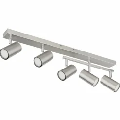 Luminaires Globo Lighting Spots Et Projecteurs|Plafonnier Globo ROBBY Nickel mat, 5 lumières