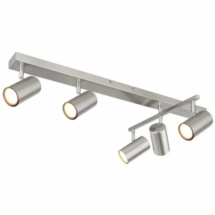 Luminaires Globo Lighting Spots Et Projecteurs|Plafonnier Globo ROBBY Nickel mat, 5 lumières
